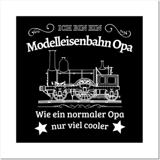 Modelleisenbahn Opa Eisenbahn Modellbau Dampflok Posters and Art